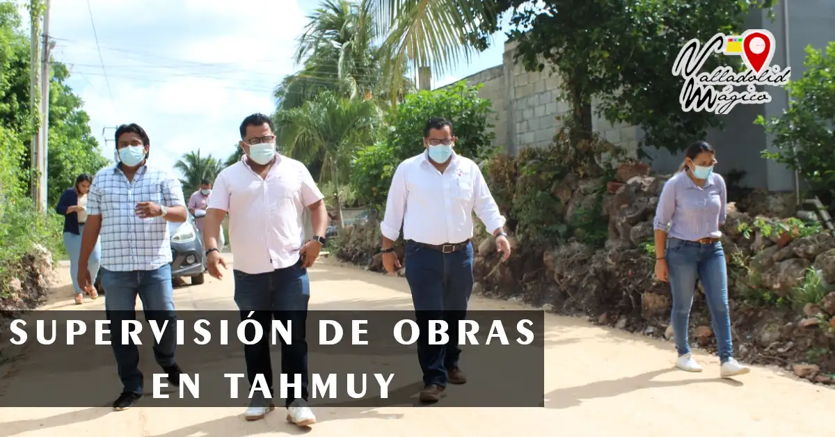 En Tesoco y Tahmuy, el presidente municipal, Enrique Ayora Sosa, supervisó hoy la construcción y rehabilitación de calles.
